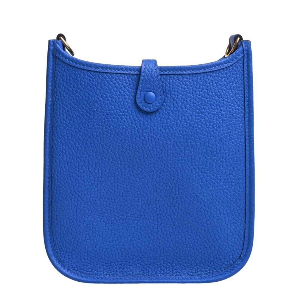 HERMES Taurillon Clemence Evelyn TPM Shoulder Bag Blue Ladies - Picture 2 of 9